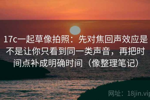 17c一起草像拍照：先对焦回声效应是不是让你只看到同一类声音，再把时间点补成明确时间（像整理笔记）
